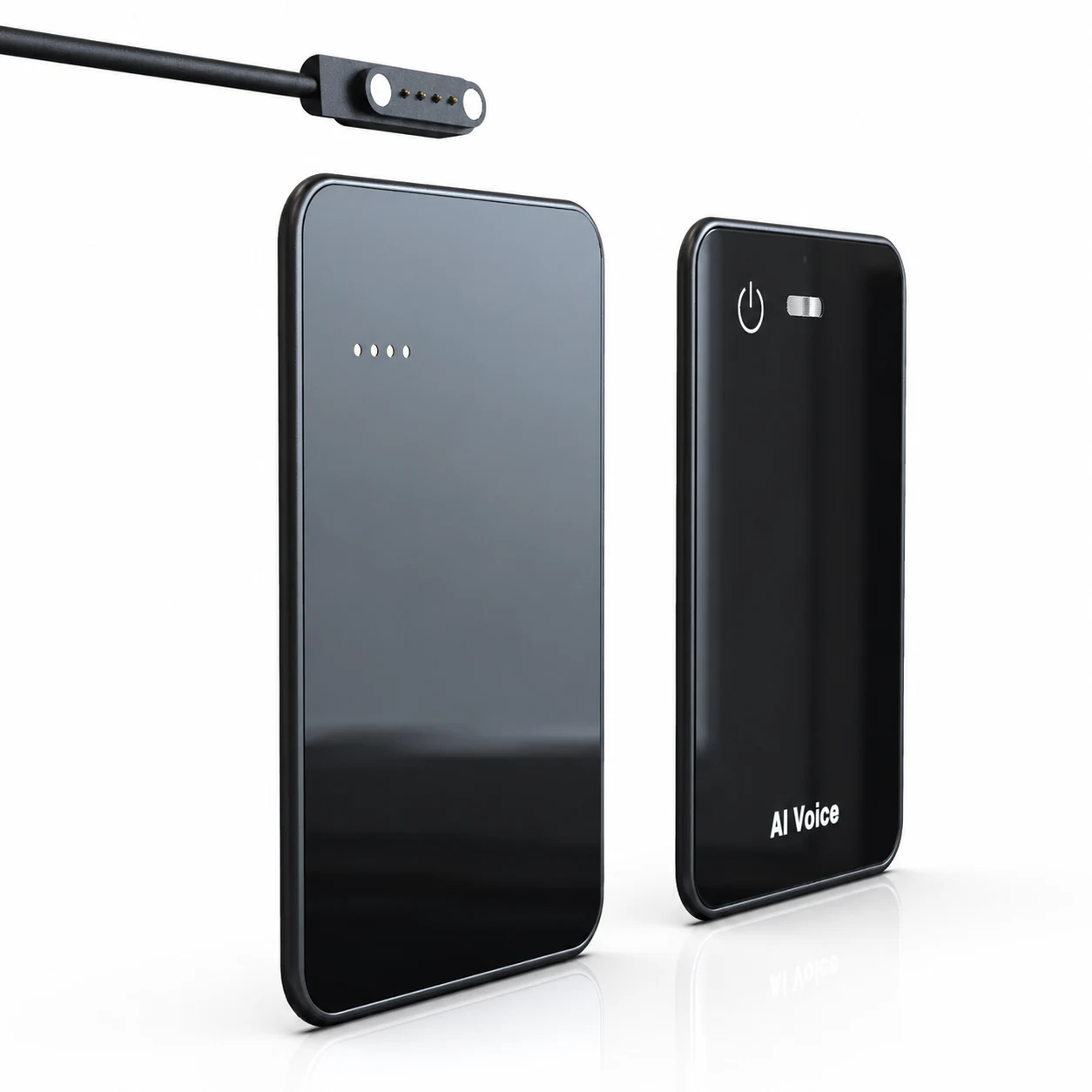 MG6 ultra-slim AI voice recorder with magnetic charging cable