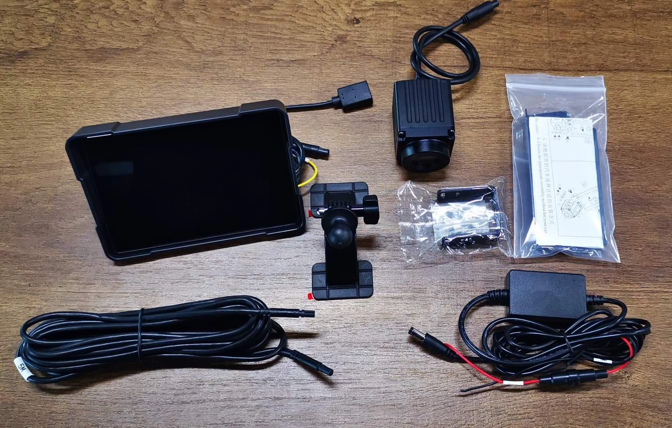 Thermal night vision system package with display, camera, extension cable and mounting accessories