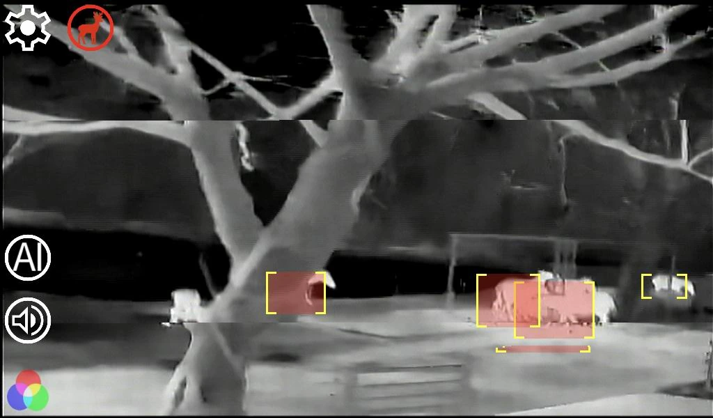 Original manufacturer animal-recognition screenshot.